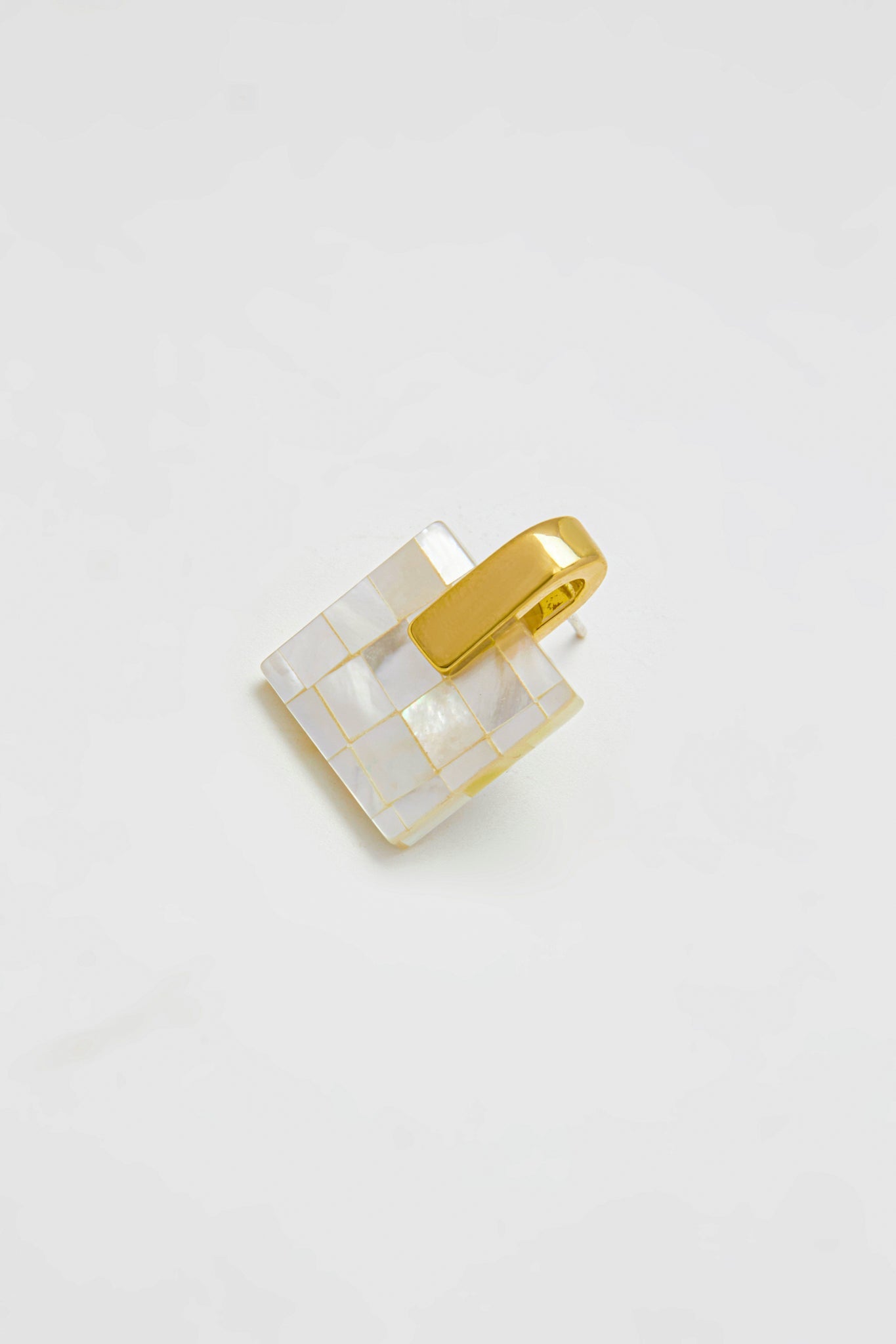 Mother of Pearl Square Stud Earrings