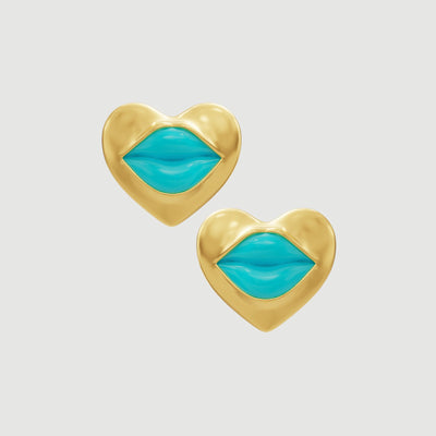 Love Lips Rouge Earrings - Gold