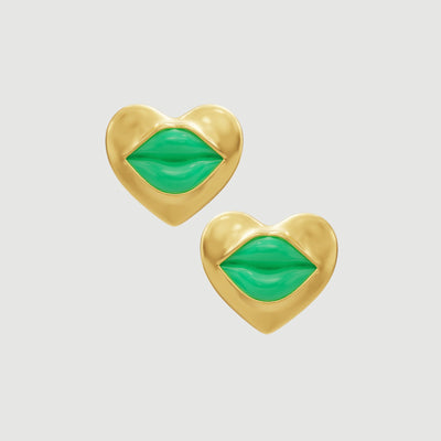 Love Lips Rouge Earrings - Gold