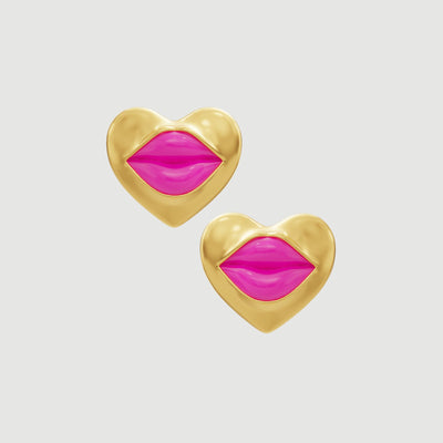 Love Lips Rouge Earrings - Gold