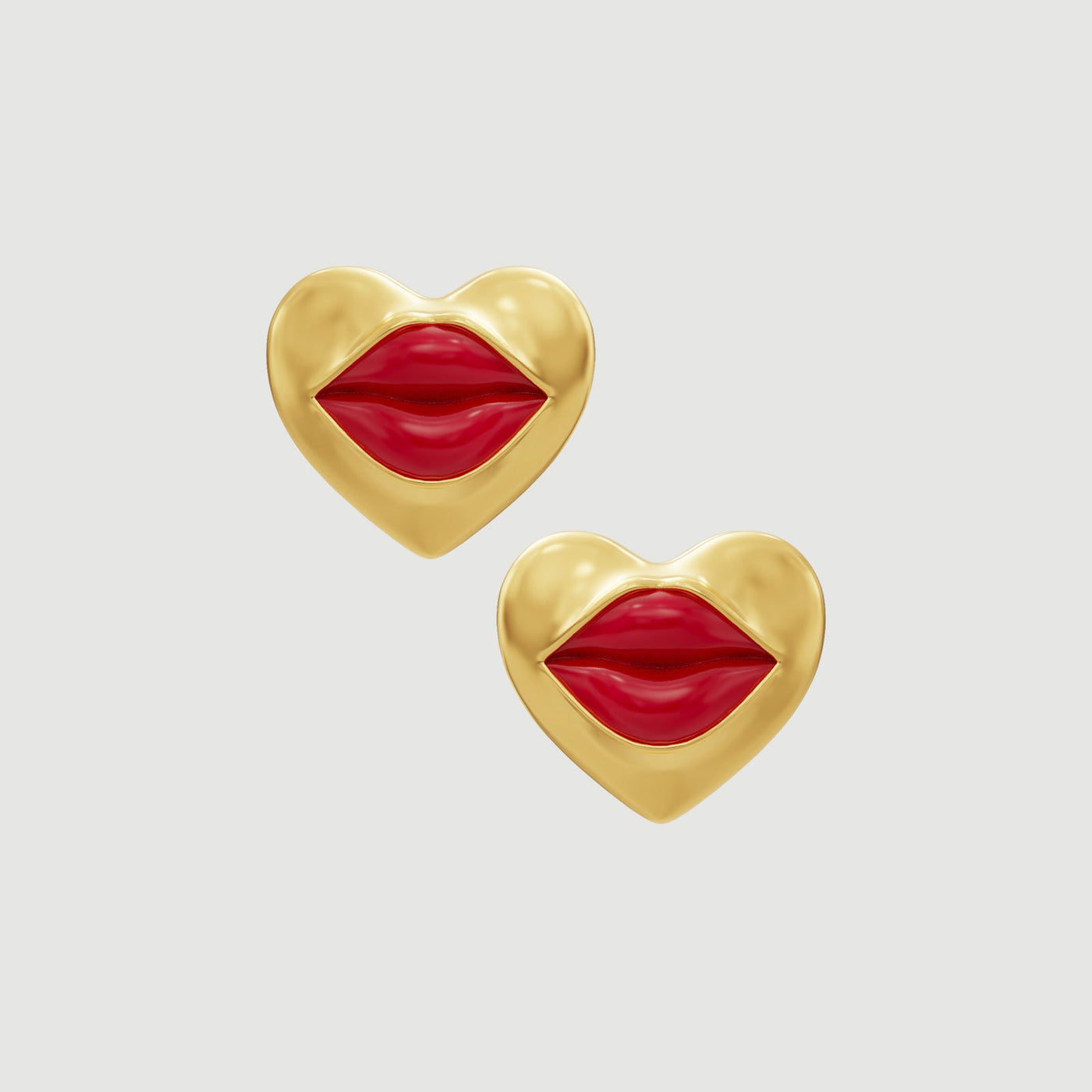 Love Lips Rouge Earrings - Gold