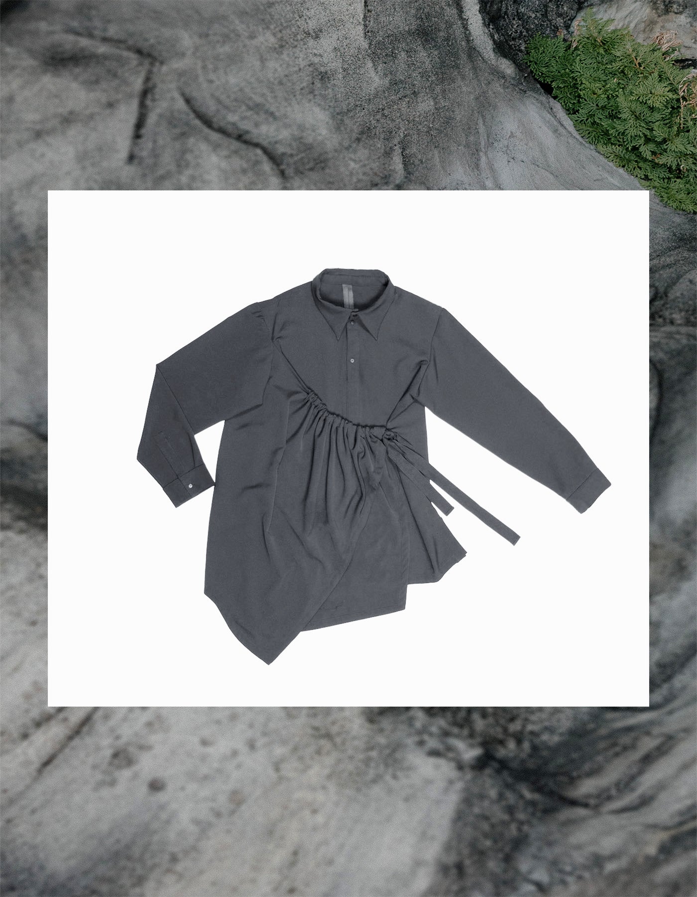 Transformable Drawstring Long Shirt