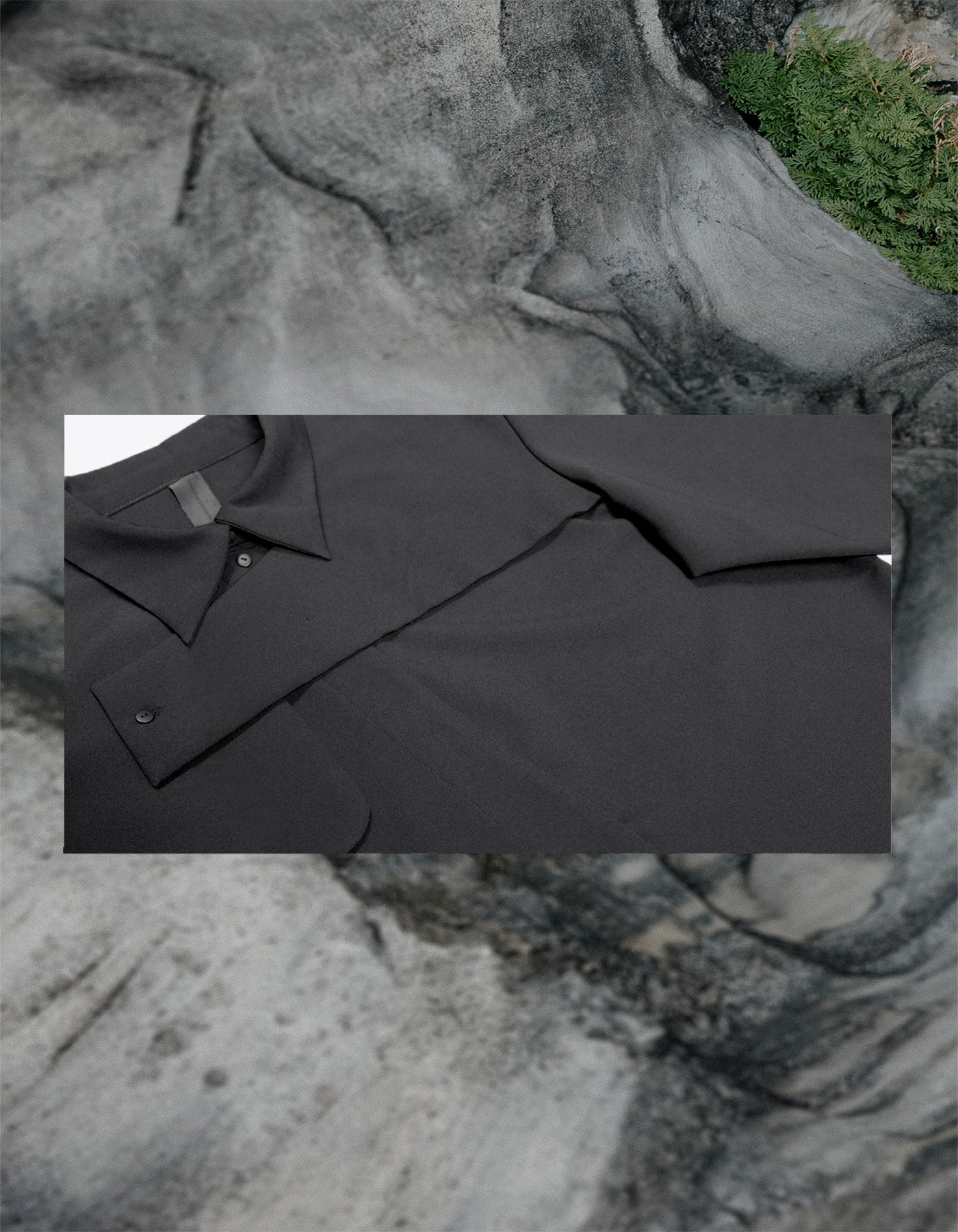 Layered Flaps Short Sleeve Shirt