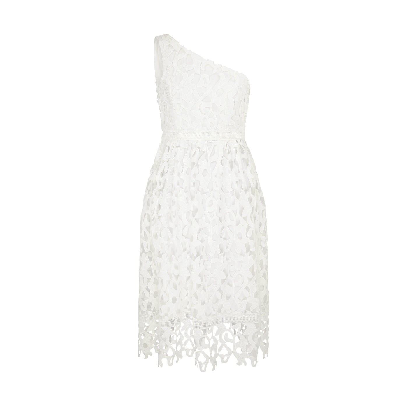 SOUR FIGS White One Shoulder Lace Dress