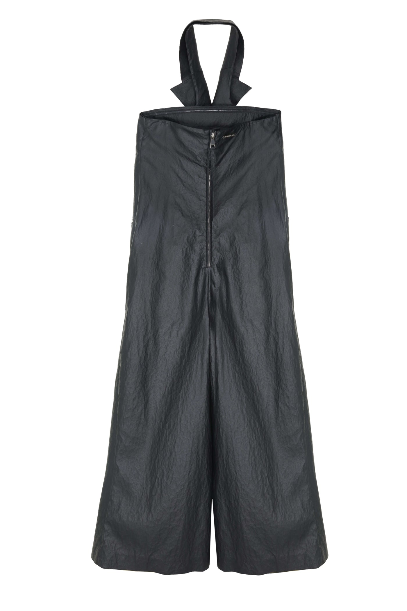 VEGAN LEATHER LAPEL JUMPSUIT