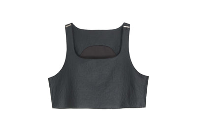 VEGAN LEATHER BLACK VEST