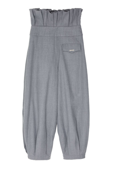 WAIST-PLEATED SUIT PANTS