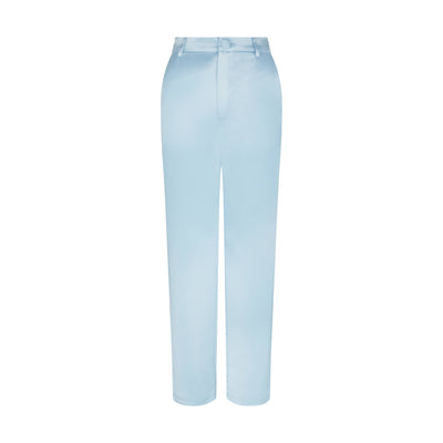 Sour Figs Satin Suit Trouser in Baby Blue