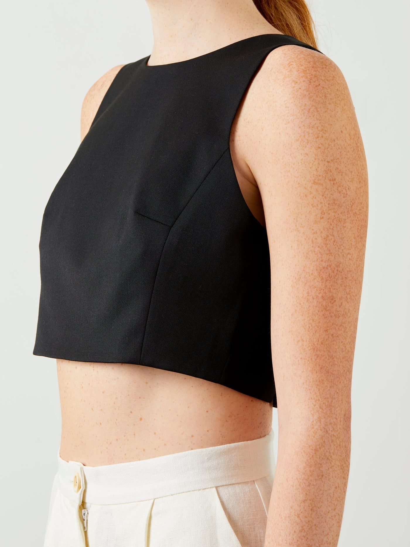 Button Back Linen Tank