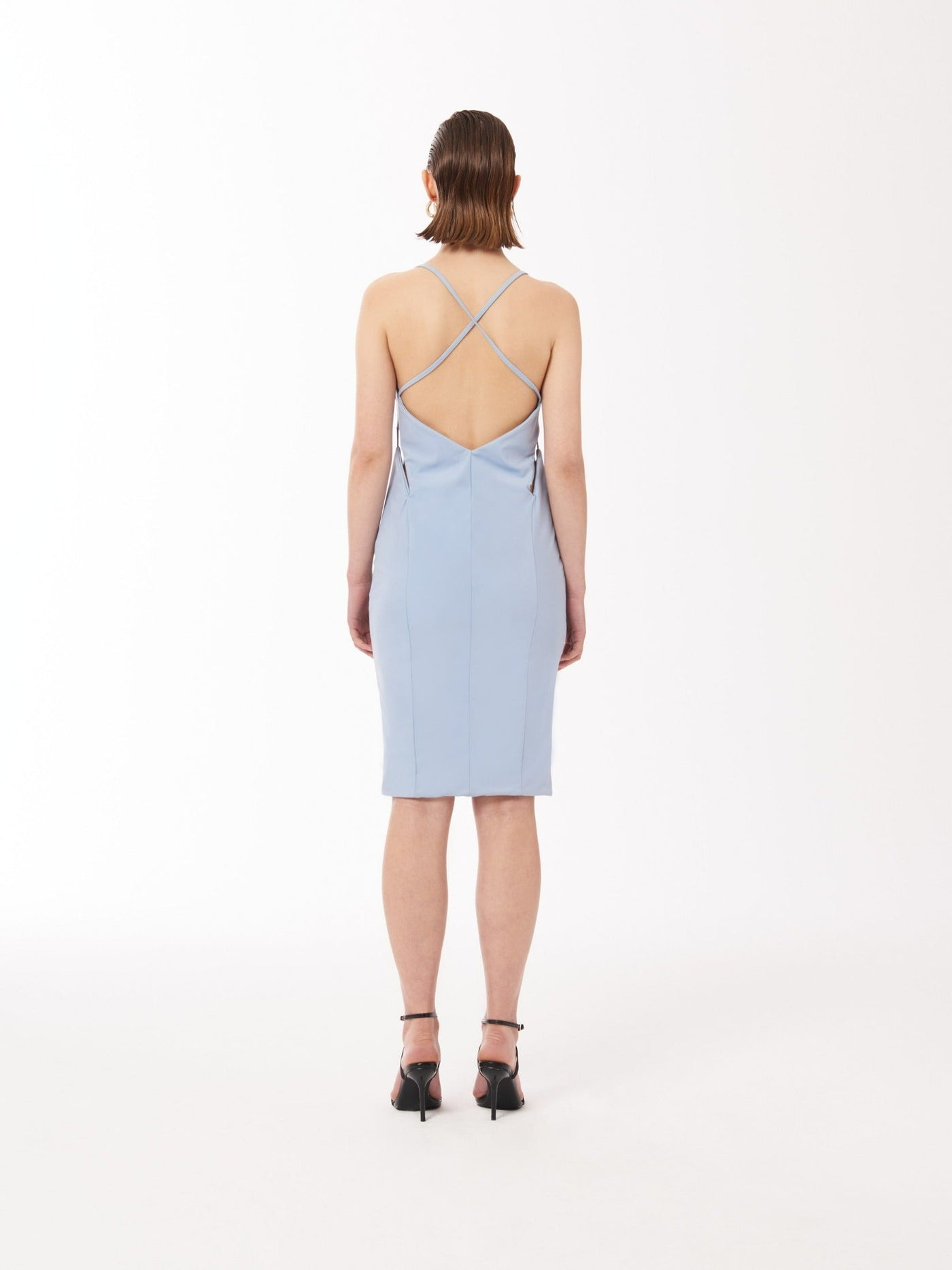 Light blue cut out dress cut out midi dress sour figs