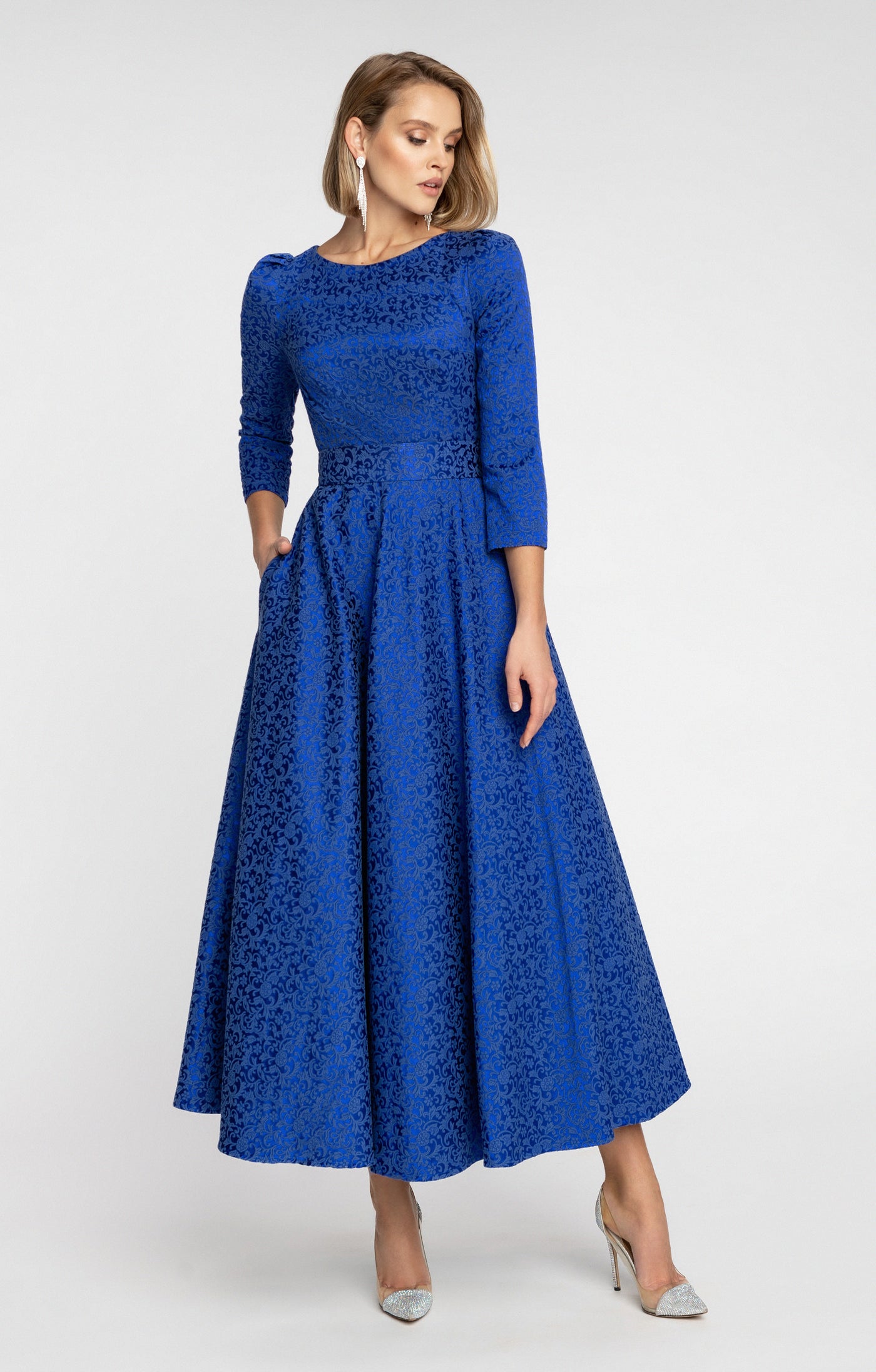 Jacquard Dress "Alyzee" Blue