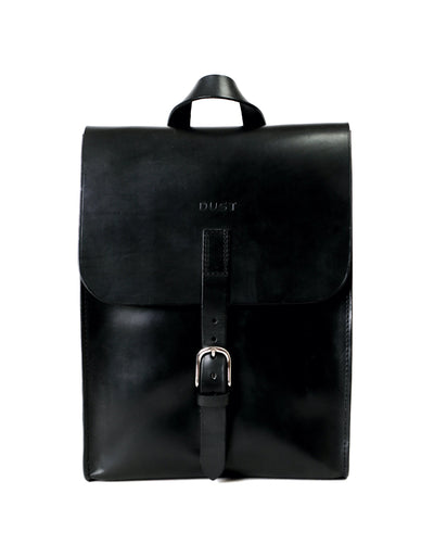 Leather Backpack in Cuoio Black Mod 120