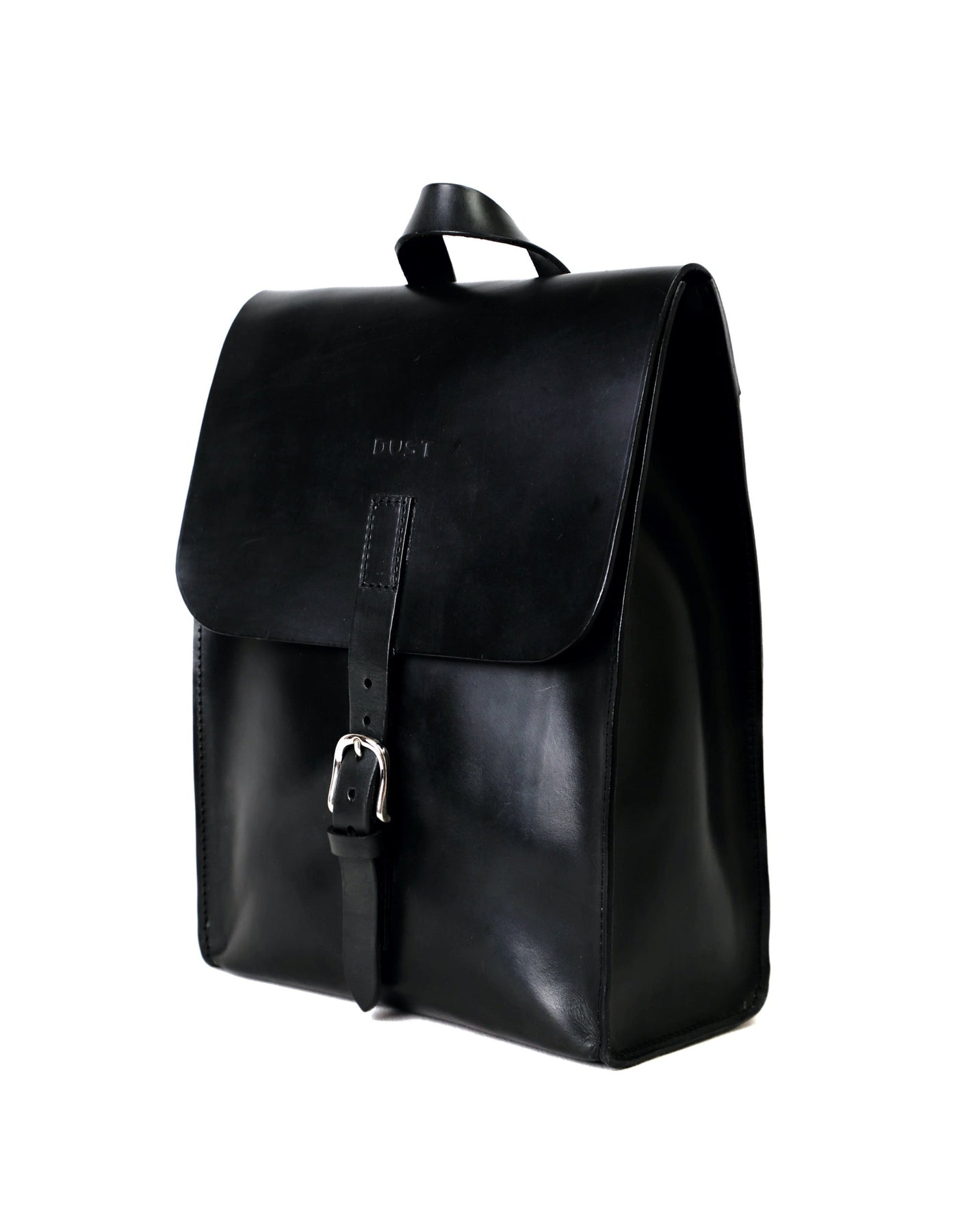 Leather Backpack in Cuoio Black Mod 120