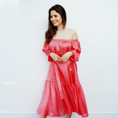 Ausus - Flamingo Pink Maxi Dress