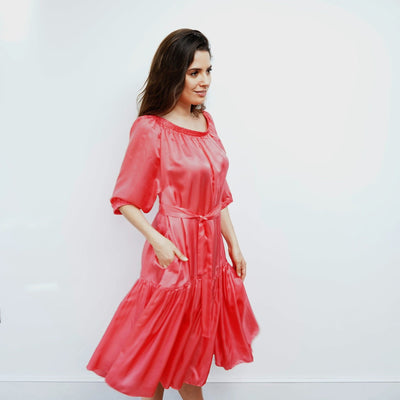 Ausus - Flamingo Pink Maxi Dress