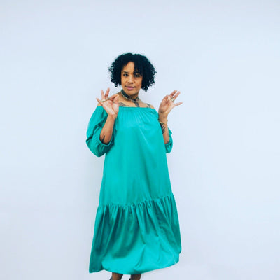 Ausus -Jade Green Maxi Dress