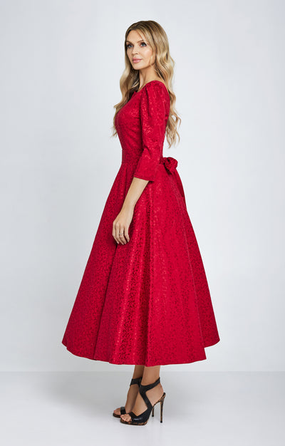 Jacquard Dress "Alyzee" Red