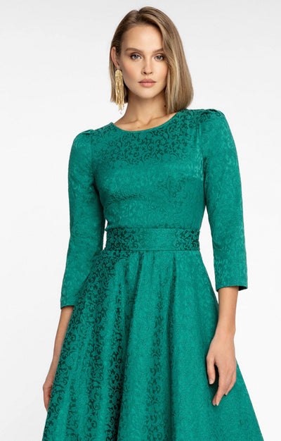 Jacquard dress "Alyzee" Emerald