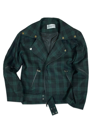 Tartan Check Biker Jacket