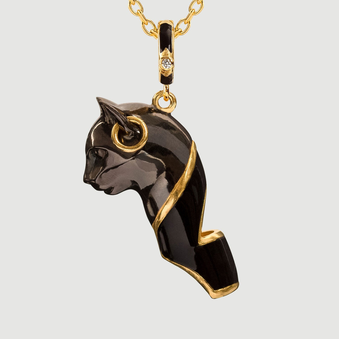 Cat Whistle Pendant Necklace