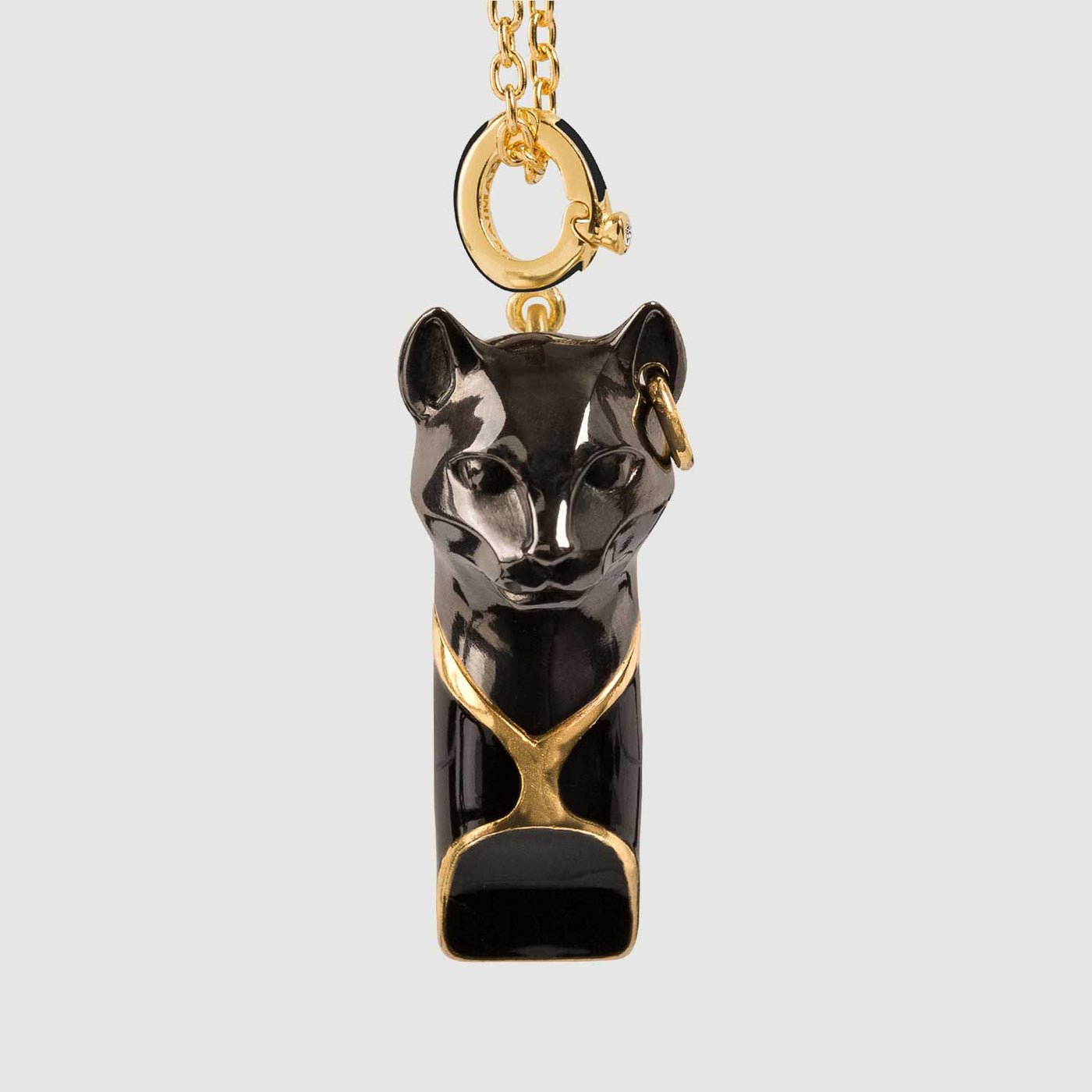 Cat Whistle Pendant Necklace Front