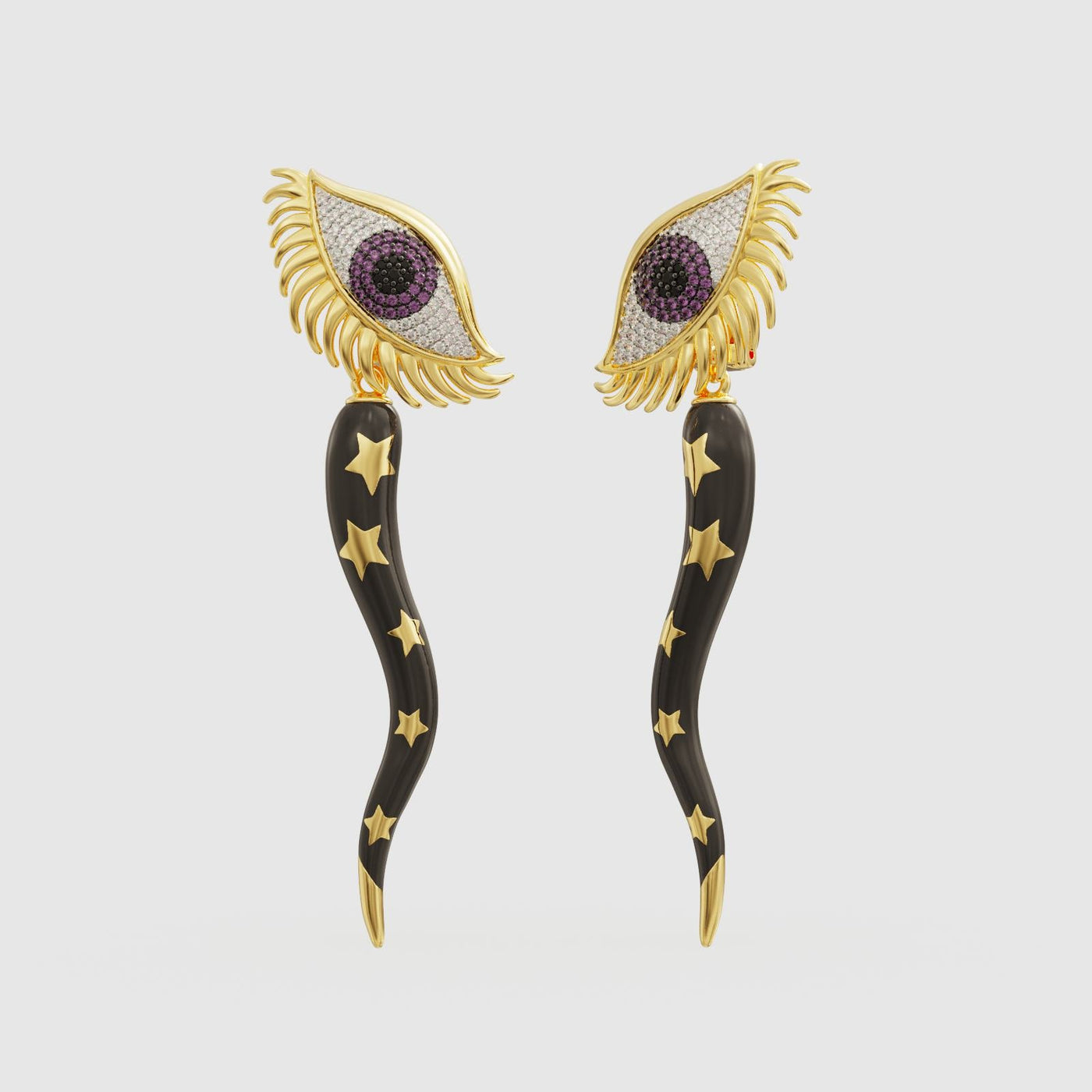 Italian Horn Earrings