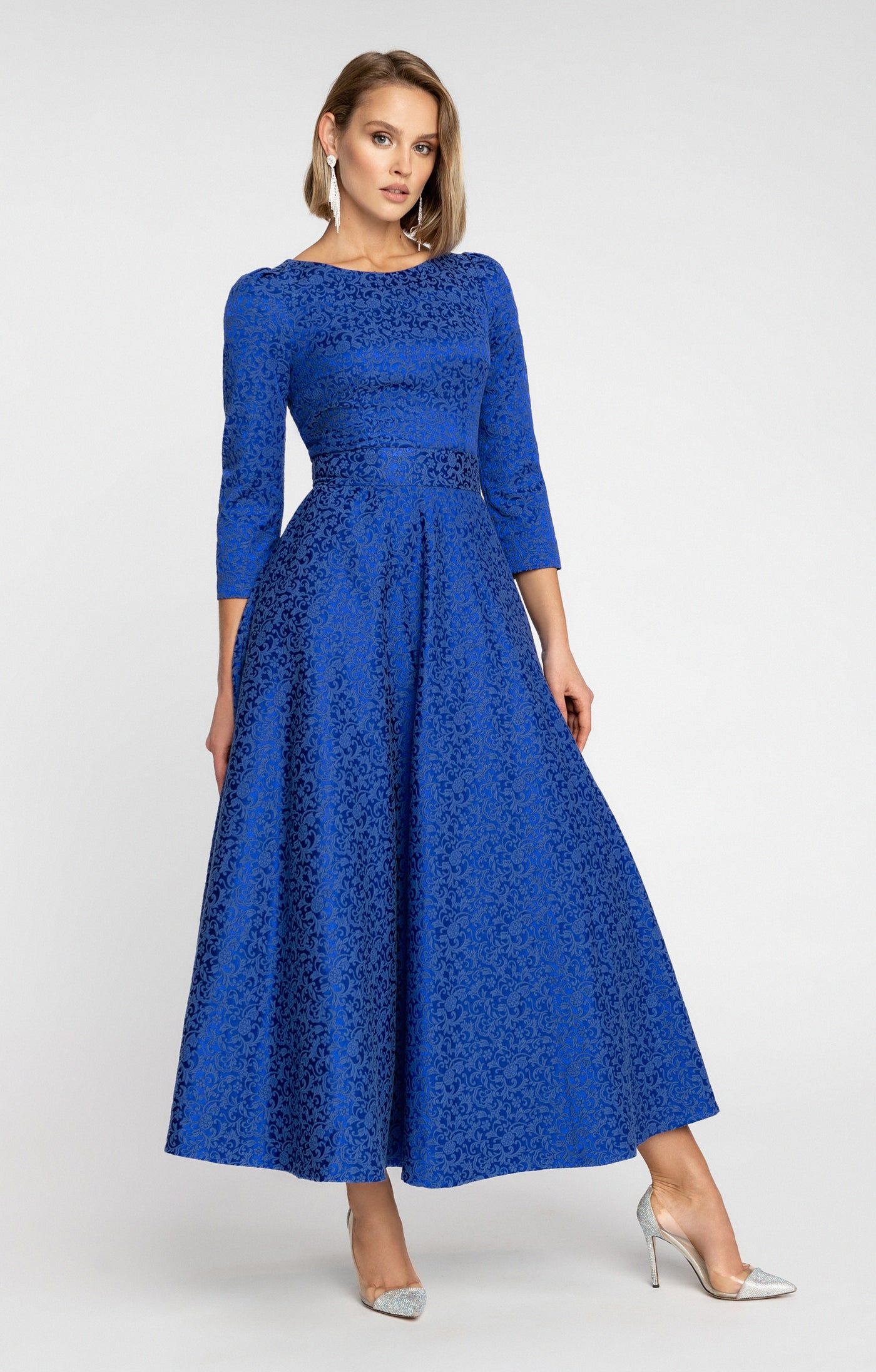 Jacquard Dress "Alyzee" Blue