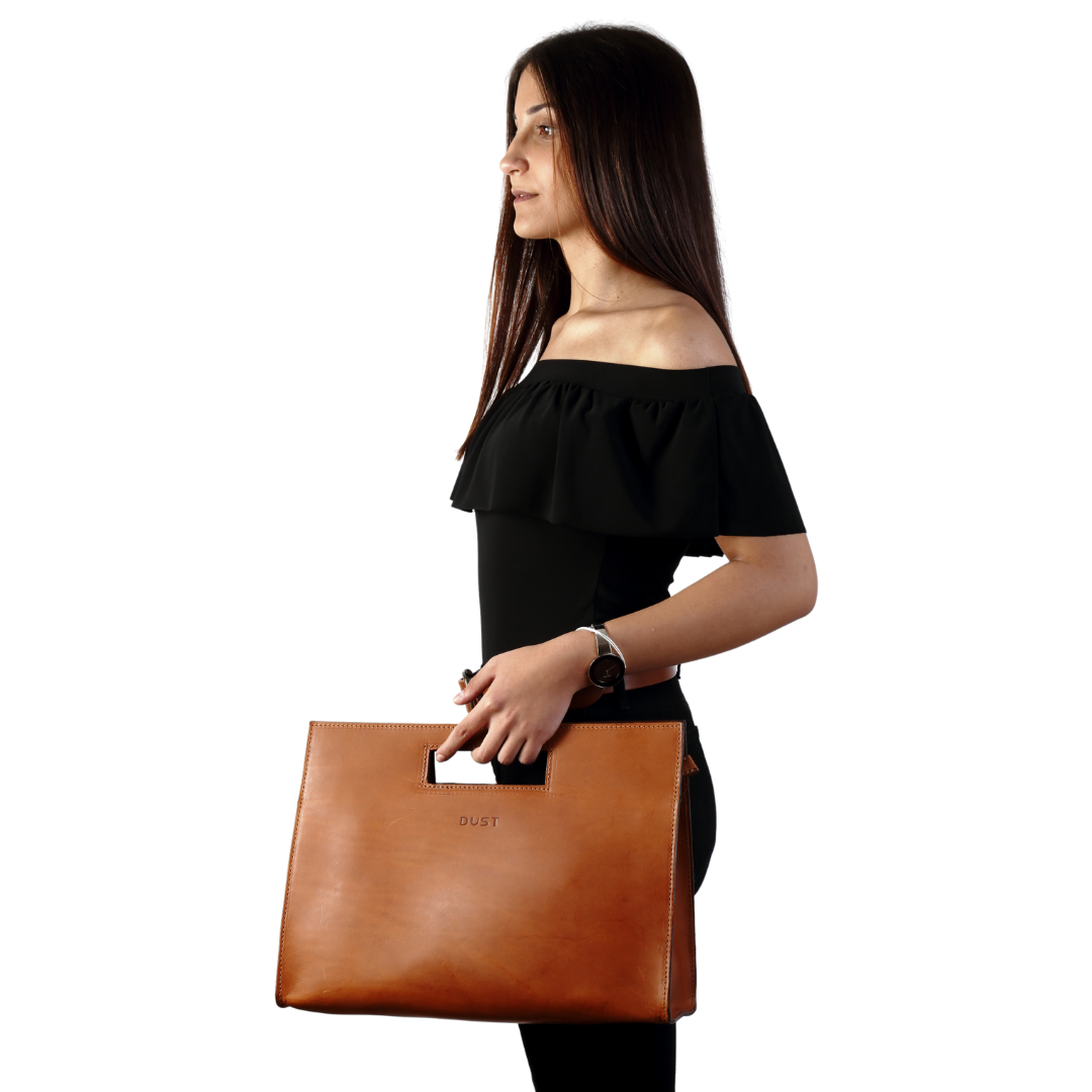 Leather Tote in Cuoio Brown Mod 113