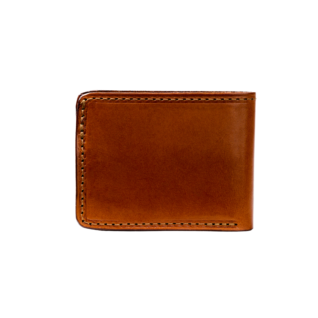 Leather Wallet in Cuoio Brown Mod 110