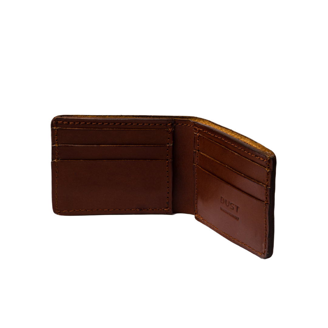 Leather Wallet Cuoio Dark Brown Mod 110