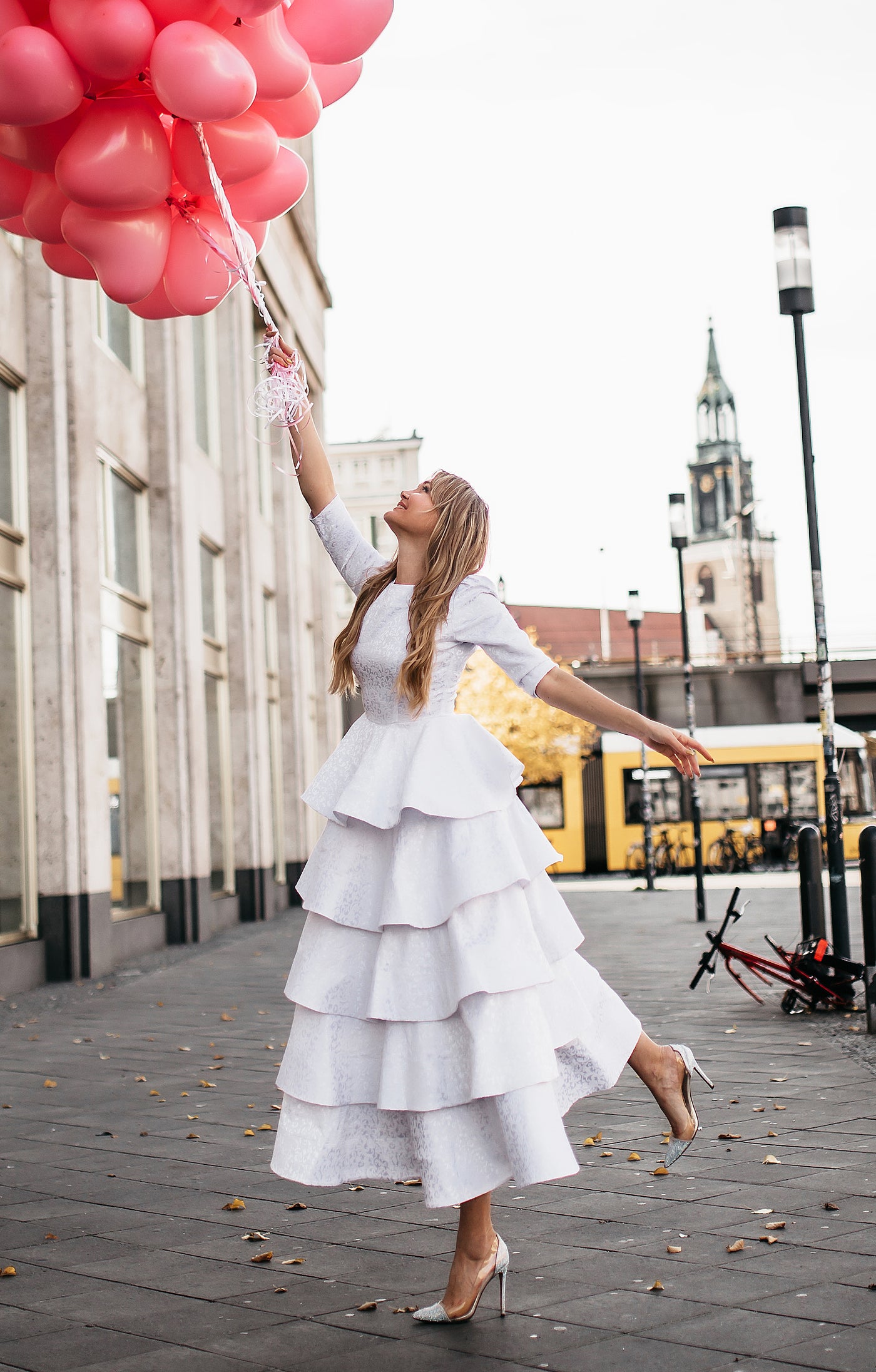 Wedding Dress-Blouse "Jacqueline" White, 5 in 1