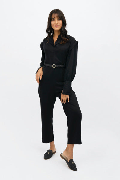 Dakar  - Straight Leg Jumpsuit - Licorice