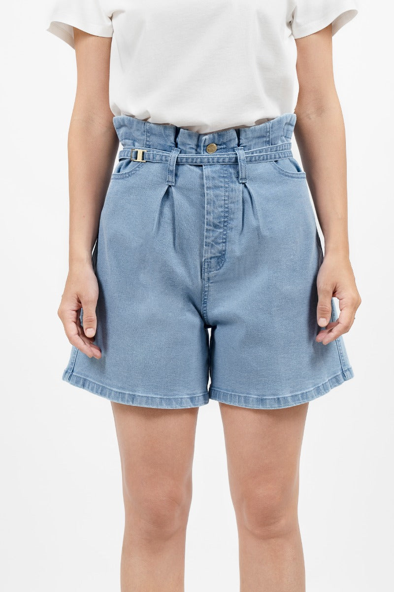 Montana  - Denim Shorts-Sky