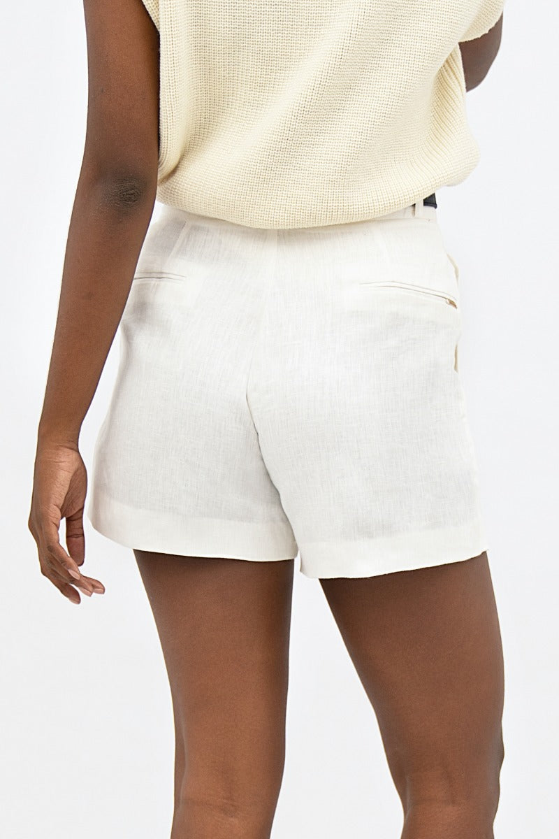 French Riviera  - Mom Shorts -  Porcelain