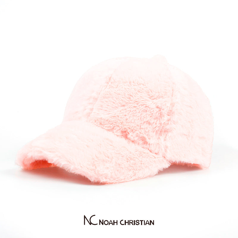 PINK FAUX FUR BASE CAP - Noah Christian 