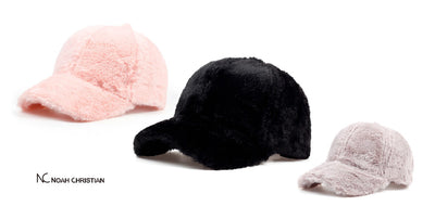 PINK FAUX FUR BASE CAP