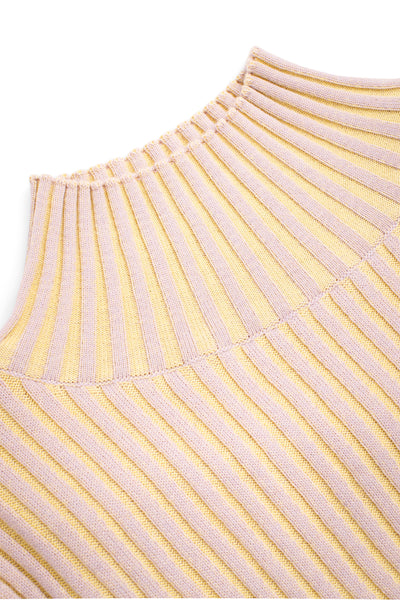 Joy Knitted Sweater - Lilac/Yellow