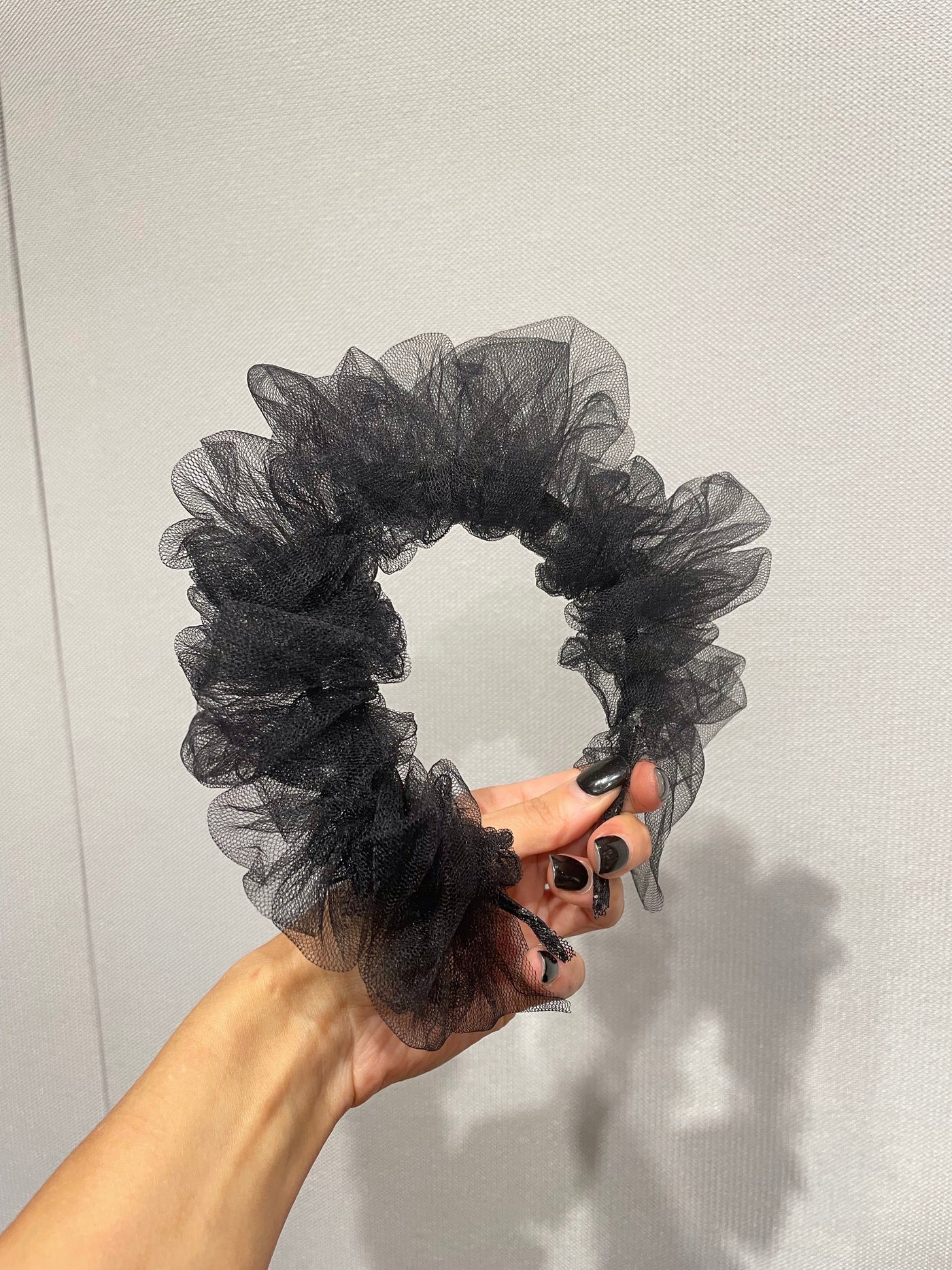 Black tulle headband