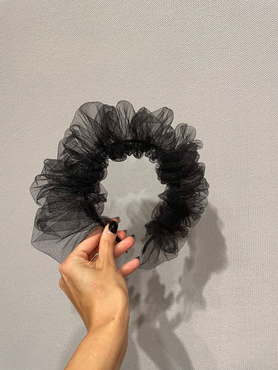 Black tulle headband