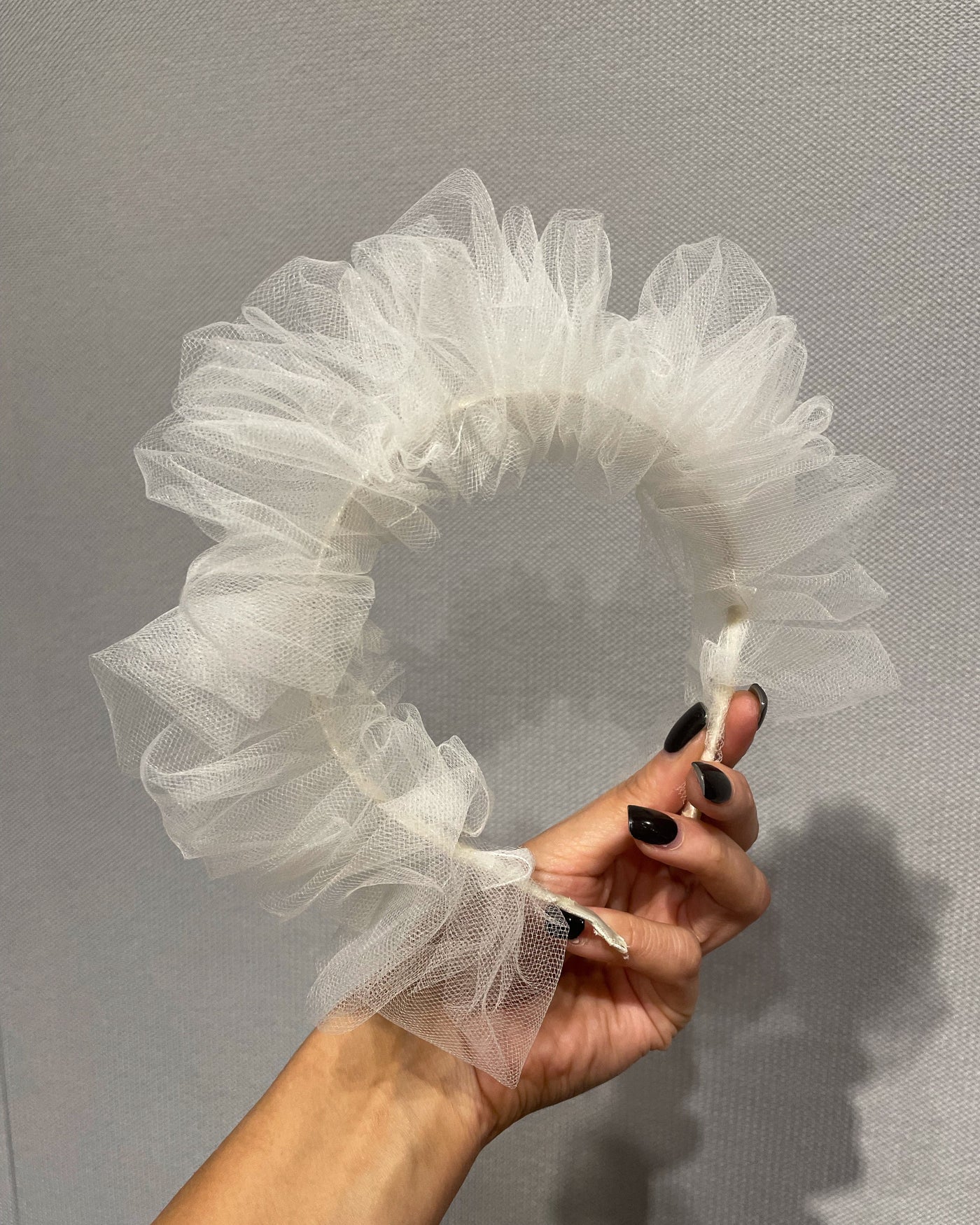 White Tulle headband