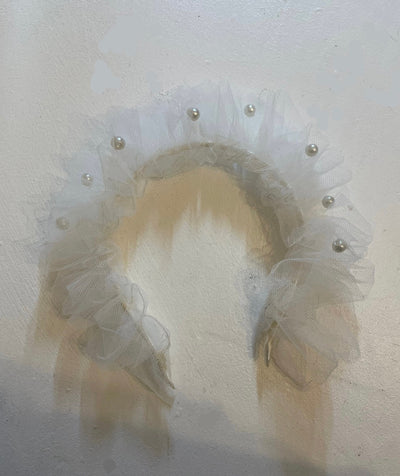 Pearl tulle headband