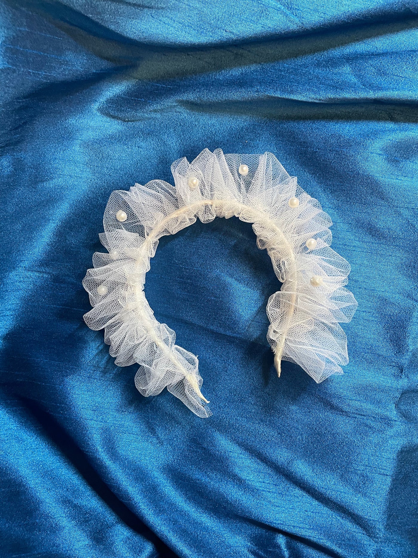 Pearl tulle headband