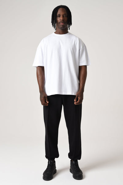 Oversized Back Spray Tee White / Black