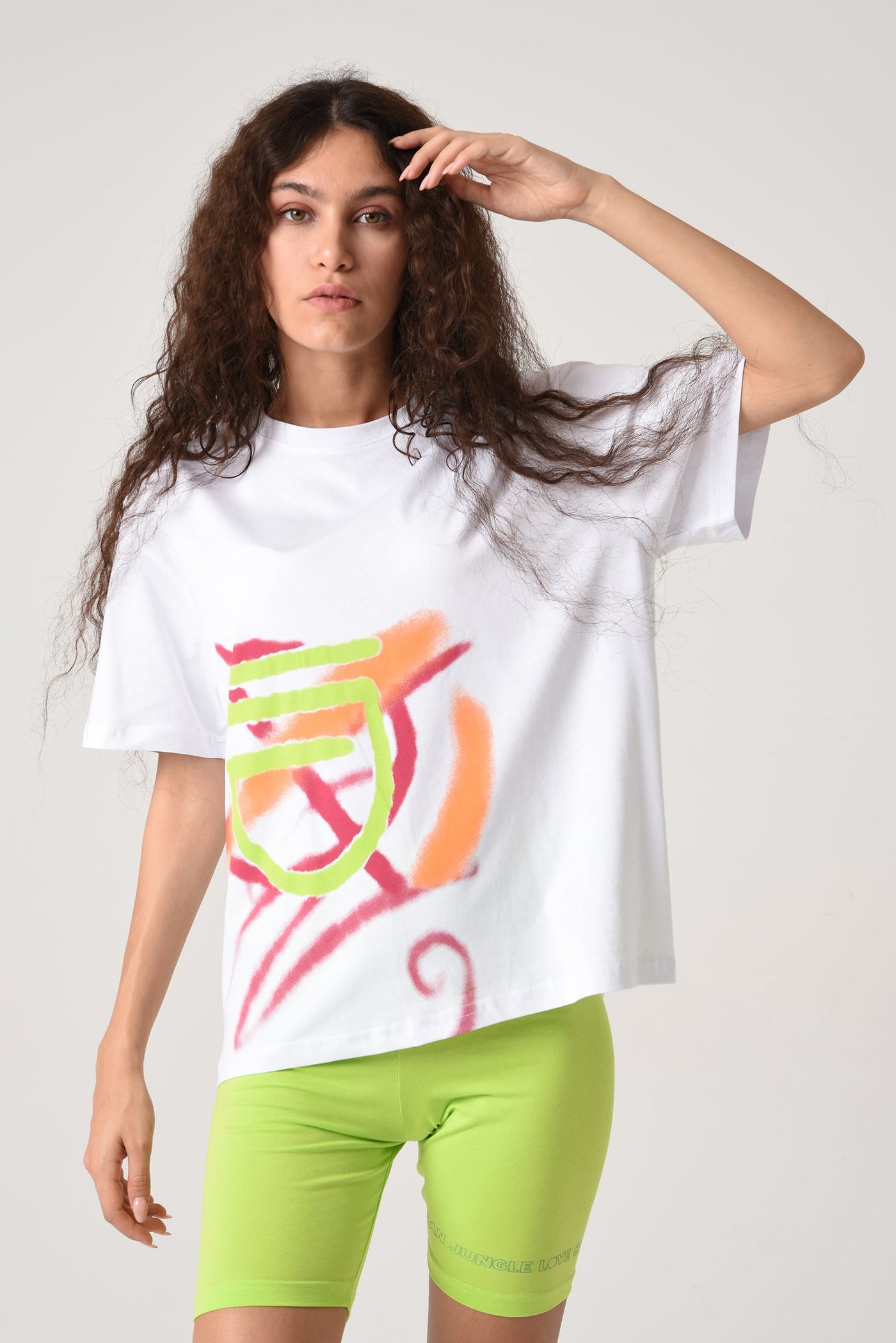 Oversized Spray Tee White