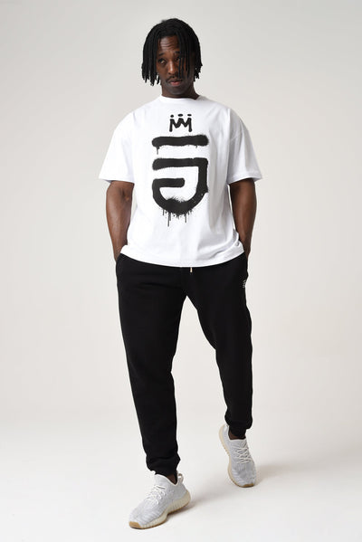 Oversized Royal Tee White