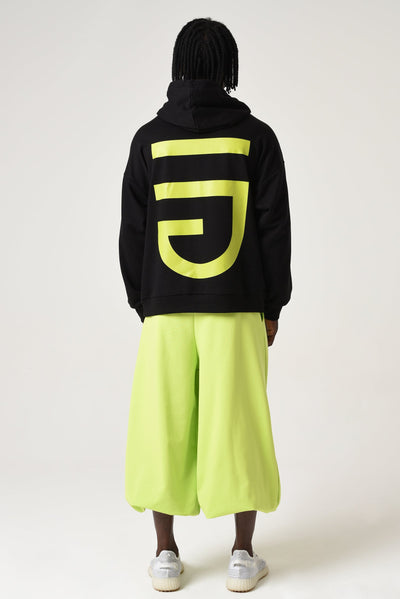 Oversize Hoodie Black Lime