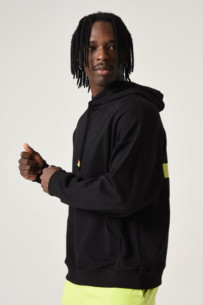 Oversize Hoodie Black Lime