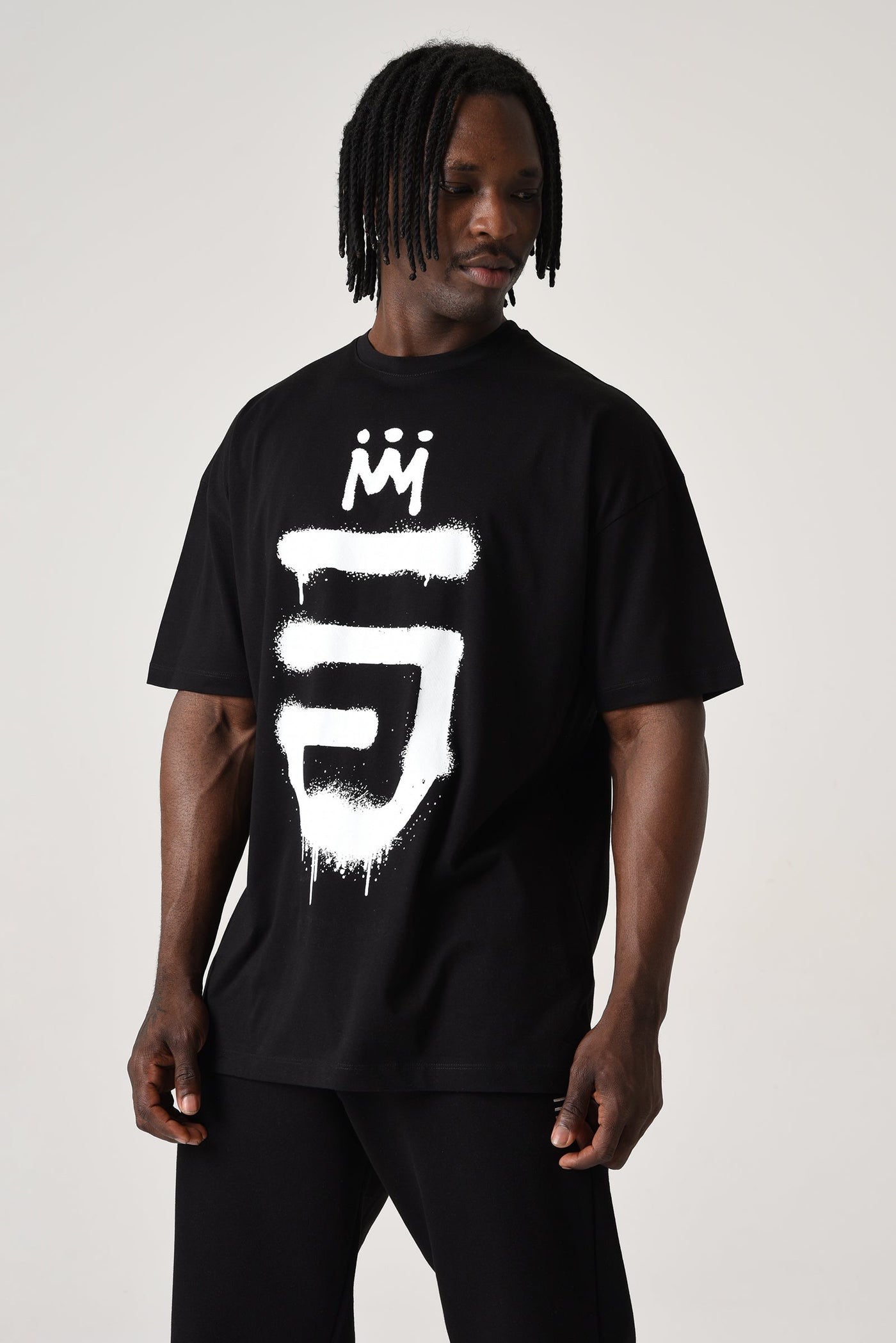 Oversized Royal Tee Black