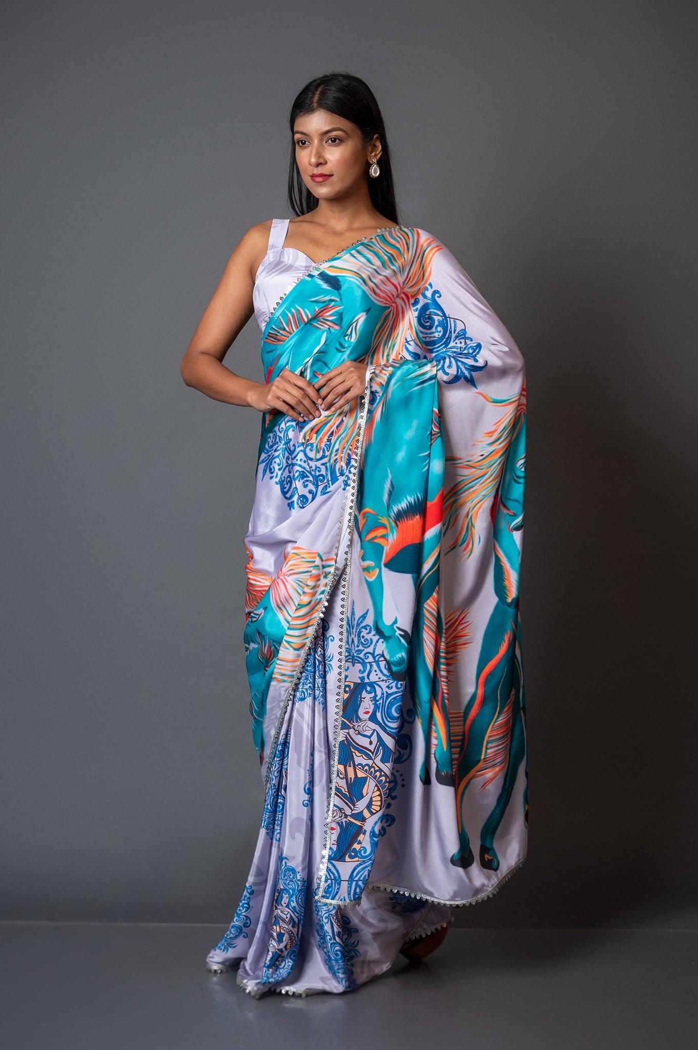 Kalki Crepe Saree - KlothinnSareeKLYGKL - 3Kalki Crepe Saree - Klothinn