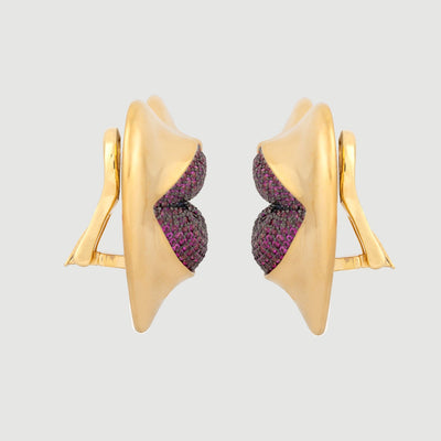 Love Lips | Ruby Kiss | Earrings - Side